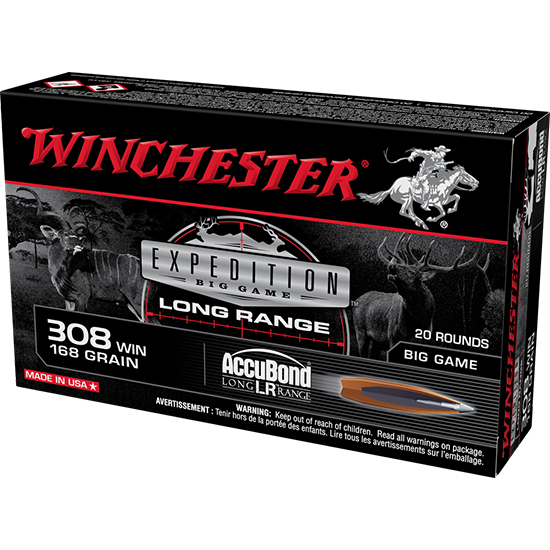 WIN EX BIG GAME LR 308 WIN  168GR ABLR 20/10 - Ammunition